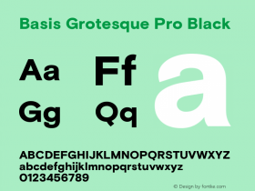 Basis Grotesque Pro Black Version 3.001图片样张