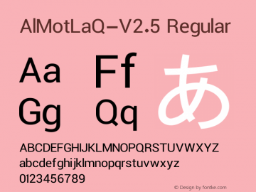 AlMotLaQ-V2.5 V2.5 - 1434 Font Sample