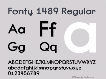 Fonty 1489 1.0 Font Sample