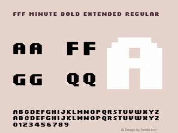 FFF Minute Bold Extended Regular Version 001.000图片样张