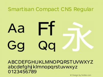 Smartisan Compact CNS  Font Sample