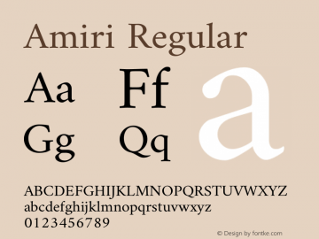 Amiri Version 000.105 Font Sample