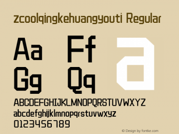 zcoolqingkehuangyouti-Regular Version 3.000 Font Sample