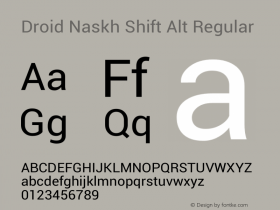 Droid Naskh Shift Alt Version 1.10图片样张