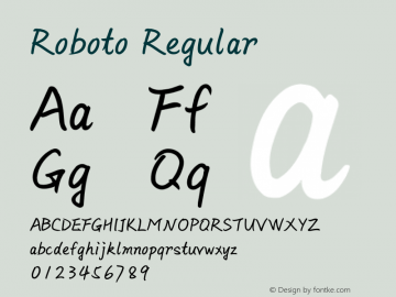 Roboto Version 1.00 August 11, 2014, initial release Font Sample