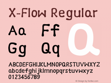 X-Flow Version 1.00 Font Sample