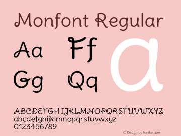 Monfont Version 1.00;September 12, 2018;FontCreator 11.5.0.2427 64-bit Font Sample