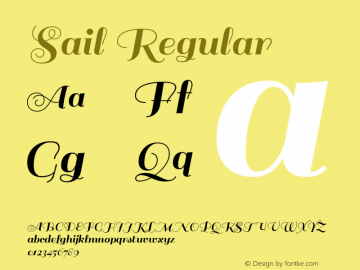 Sail Version 1.002 Font Sample