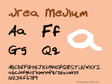 .drea Version 001.000 Font Sample