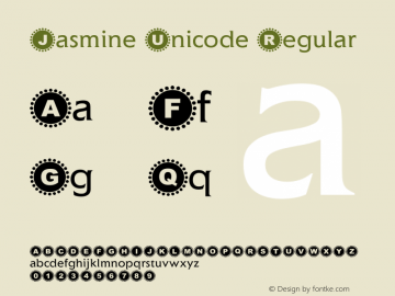 Jasmine Unicode Version 1.001;November 29, 2019;FontCreator 11.0.0.2388 64-bit图片样张