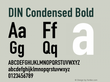 DIN Condensed Bold 13.2d2e1图片样张