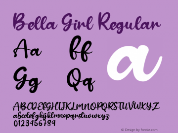 Bella Girl Version 1.002;Fontself Maker 3.5.3图片样张