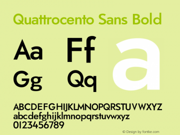 Quattrocento Sans Bold Version 2.00;August 21, 2020;FontCreator 11.5.0.2430 64-bit图片样张
