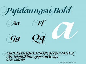 Pyidaungsu Bold Version 2.053;February 3, 2020;FontCreator 12.0.0.2547 64-bit图片样张