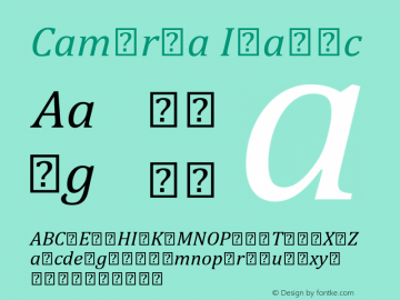 Cambria Italic Version 6.96图片样张