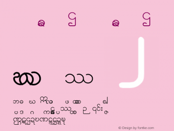 Myanmar2  Font Sample