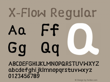 X-Flow Version 1.00 Font Sample