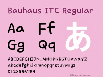 Bauhaus ITC Version 1.20图片样张