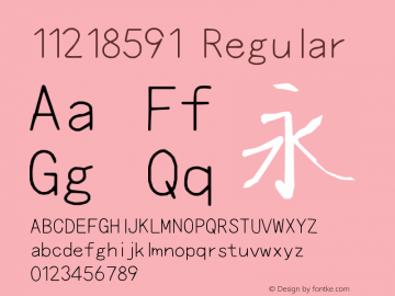11218591 Version 1.1 Font Sample
