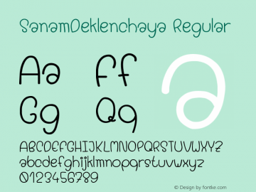 SanamDeklenchaya Version 1.001 by chaya Font Sample