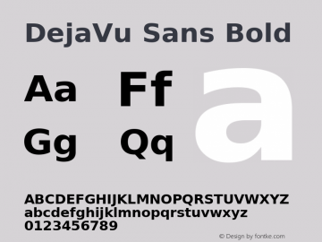 DejaVu Sans Bold Version 2.33 Font Sample