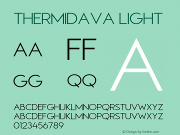 Thermidava Light Version 1.00;May 26, 2021;FontCreator 13.0.0.2683 32-bit Font Sample
