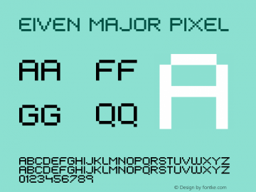 EIVEN MAJOR Pixel Macromedia Fontographer 4.1 23.10.2003图片样张