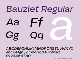 Bauziet Norm Regular Italic Version 1.00图片样张