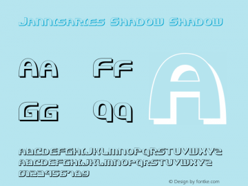 Jannisaries Shadow Shadow 2 Font Sample