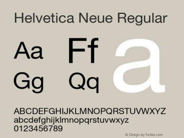 Helvetica Neue Version 1.00图片样张