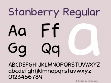 Stanberry Regular v1.1 - 8/27/2012 Font Sample