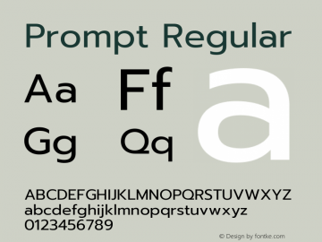 Prompt-Regular Version 1.000 Font Sample