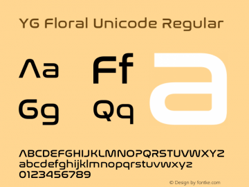 YG Floral Unicode Version 2.50;May 15, 2020;FontCreator 12.0.0.2521 64-bit Font Sample