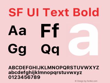 SF UI Text Bold 11.0d45e1--BETA Font Sample