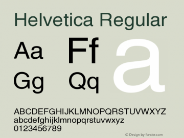 Helvetica 001.006 Font Sample