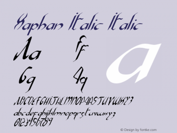 Xaphan Italic Italic 1 Font Sample
