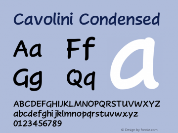 Cavolini Bold Version 1.00 February 23, 2017, initial release Font Sample