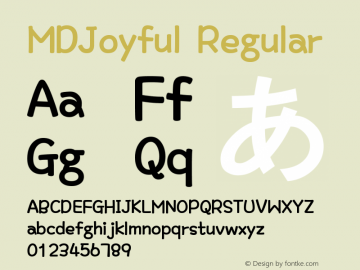 MDJoyful Version 1.00;January 15, 2021;FontCreator 12.0.0.2562 64-bit图片样张