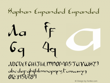 Xaphan Expanded Expanded 1 Font Sample