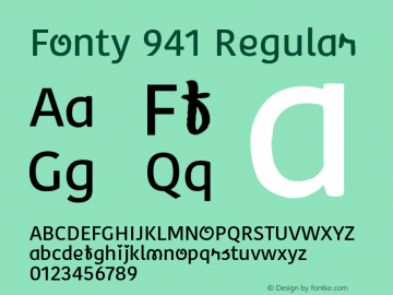 Fonty 941 1.0 Font Sample