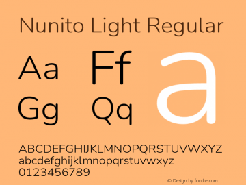 Nunito Light Version 3.601; ttfautohint (v1.8.2.53-6de2)图片样张