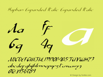 Xaphan Expanded Italic Expanded Italic 1图片样张