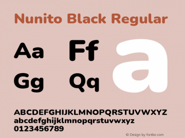 Nunito Black Version 3.601; ttfautohint (v1.8.2.53-6de2)图片样张