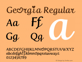 Georgia Version 5.00x-4 Font Sample