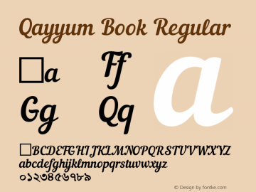 Qayyum Book Version 1.00;September 2, 2020;FontCreator 12.0.0.2565 64-bit Font Sample
