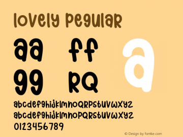 Lovely Version 1.001;Fontself Maker 3.5.1 Font Sample