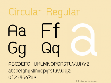 Circular Version 3.001 Font Sample