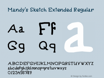 Mandy's Sketch Extended Version 1.00 January 23, 2020, initial release Font Sample
