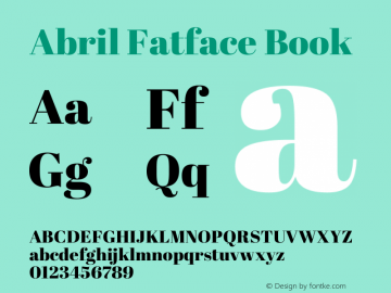 Abril Fatface Version 1.001图片样张
