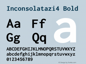 Inconsolatazi4-Bold Version 1.014; ttfautohint (v1.4.1)图片样张